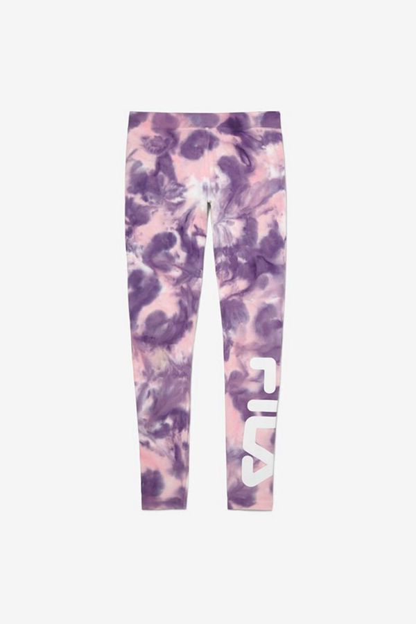 Fila Laila Tie Dye Women's Leggings - Purple/Pink,NZ 619-8593